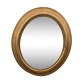 Gold oval mirror 64cm x 54cm