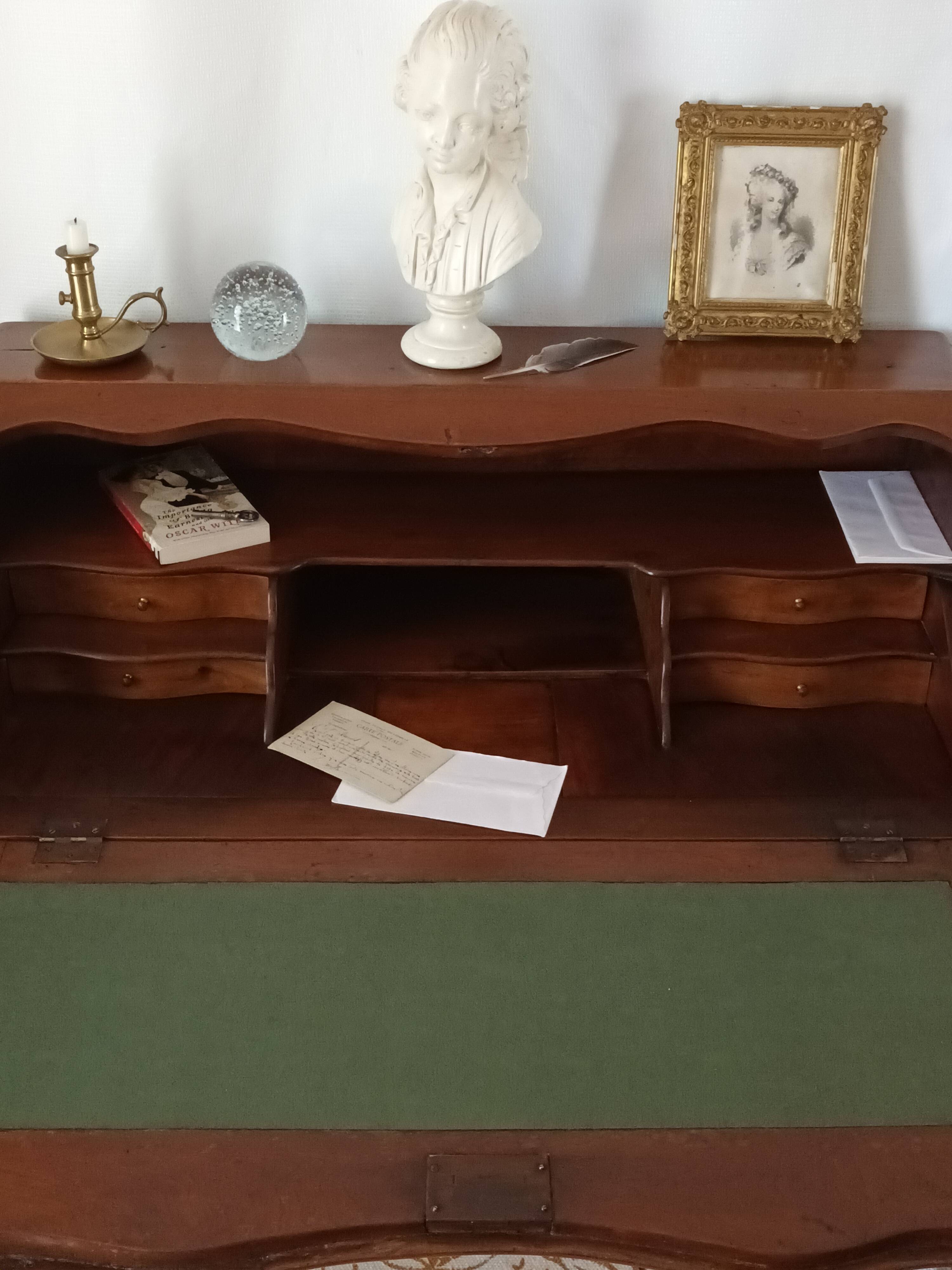 Louis XV style sloped secretary, 18th century.