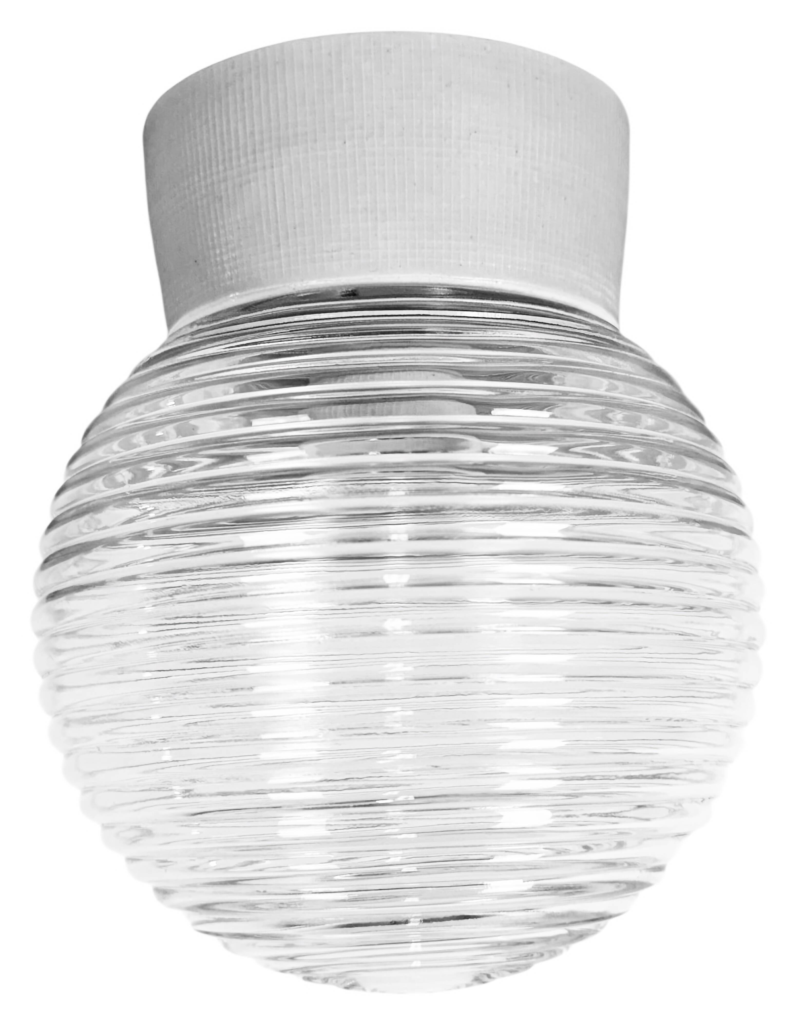 Vintage White Porcelain Ceiling Light, 1970s