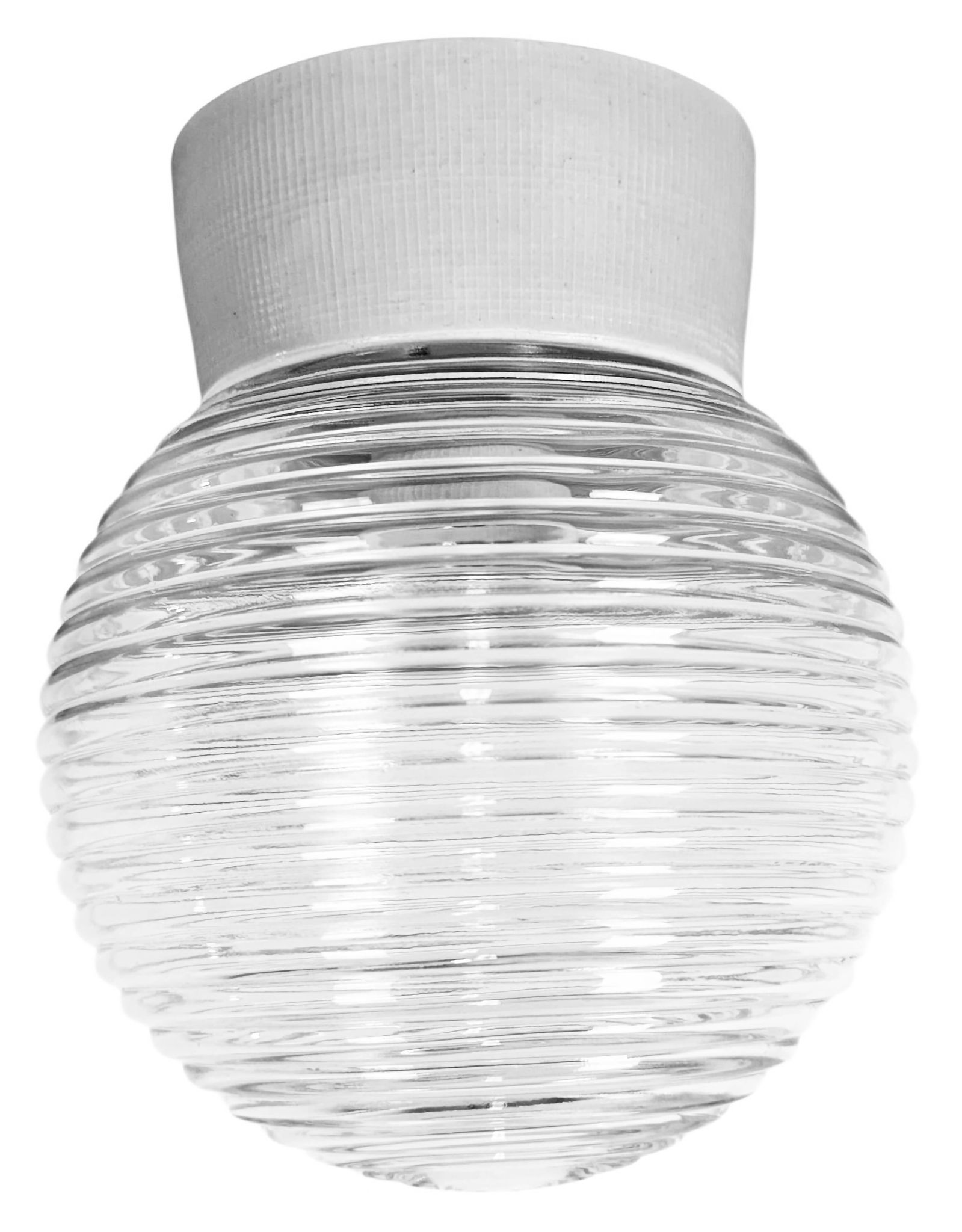 Vintage White Porcelain Ceiling Light, 1970s