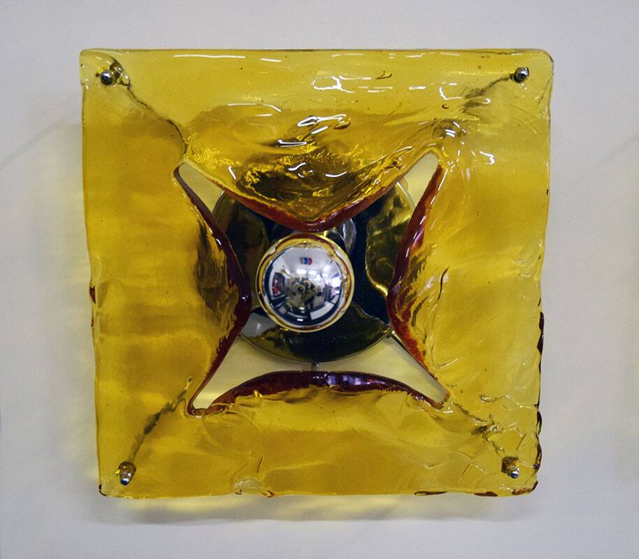 Mazzega Murano large wall sconce with 4 lights 1970s