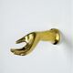 Bronze hand-shaped wall hook, gilded finish, Italy, 1970s