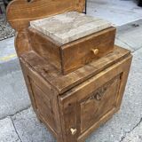 Art Deco bedside in oak and marble