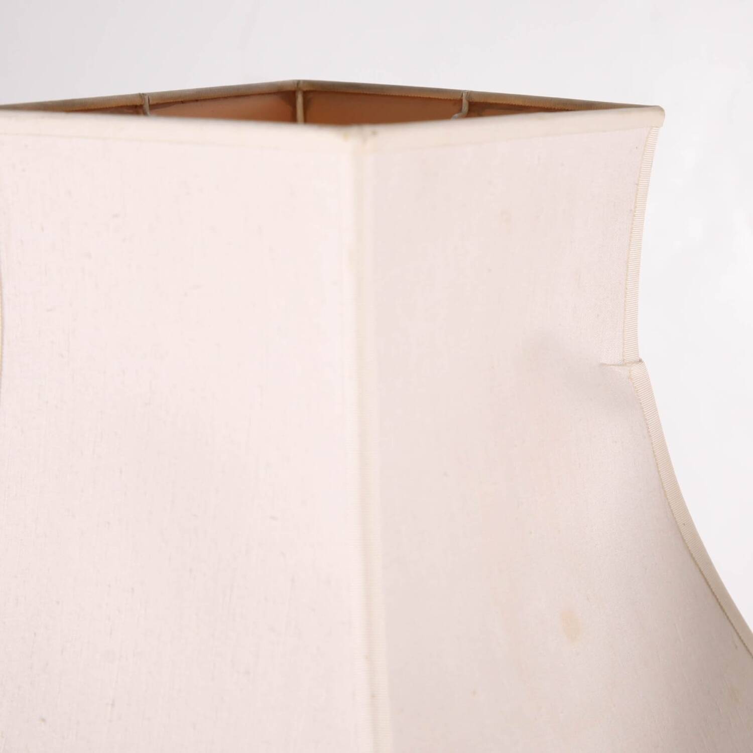 Pair of large brass lamps