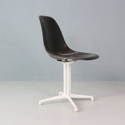 Charles & Ray Eames Set of 4 Off Black"La Fonda" Chairs for Herman Miller, 1960
