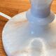Vintage geometric alabaster stone lamp
