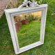 Putty gray wood mirror
