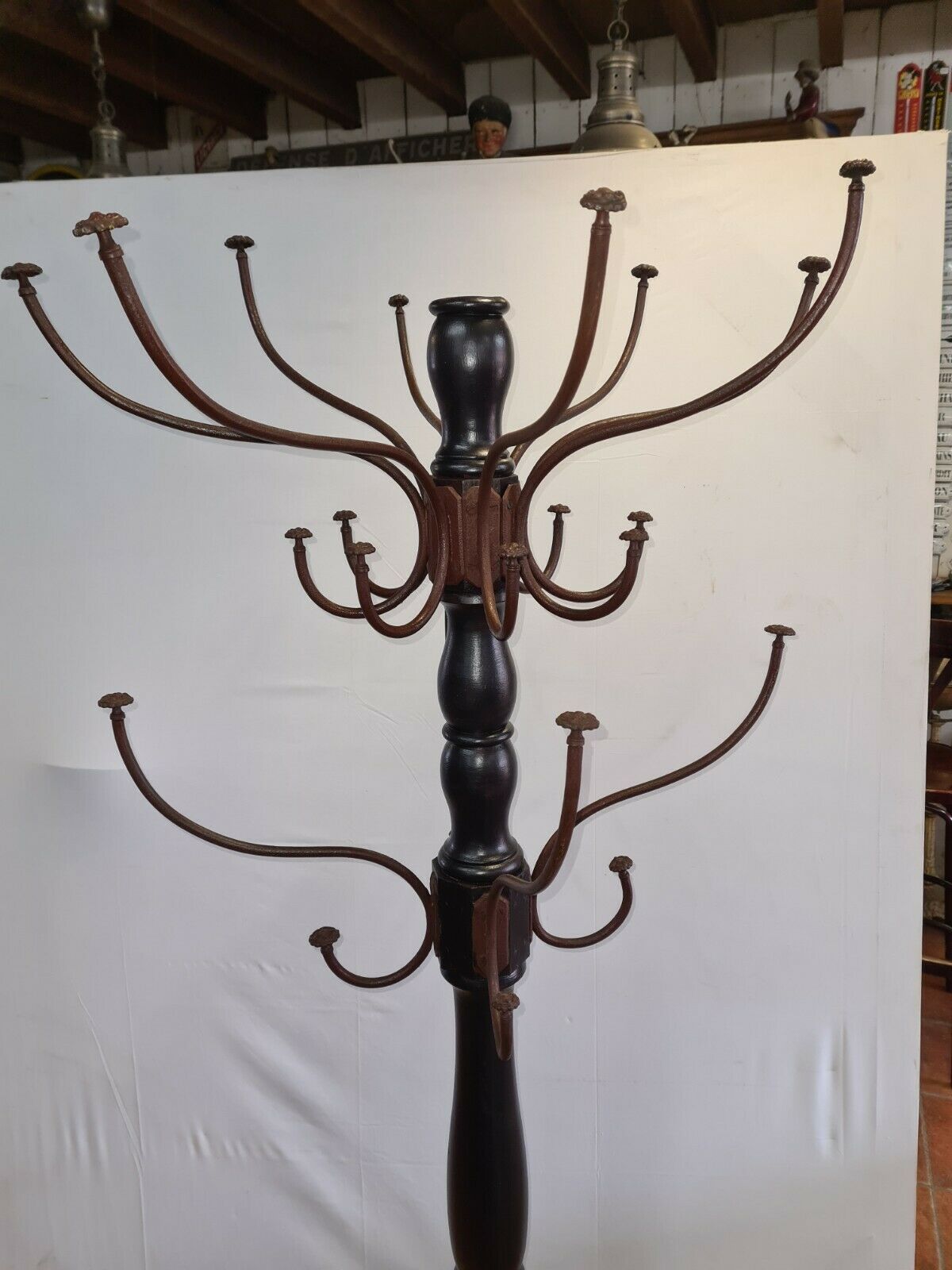 Wooden parrot coat rack