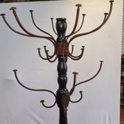 Wooden parrot coat rack