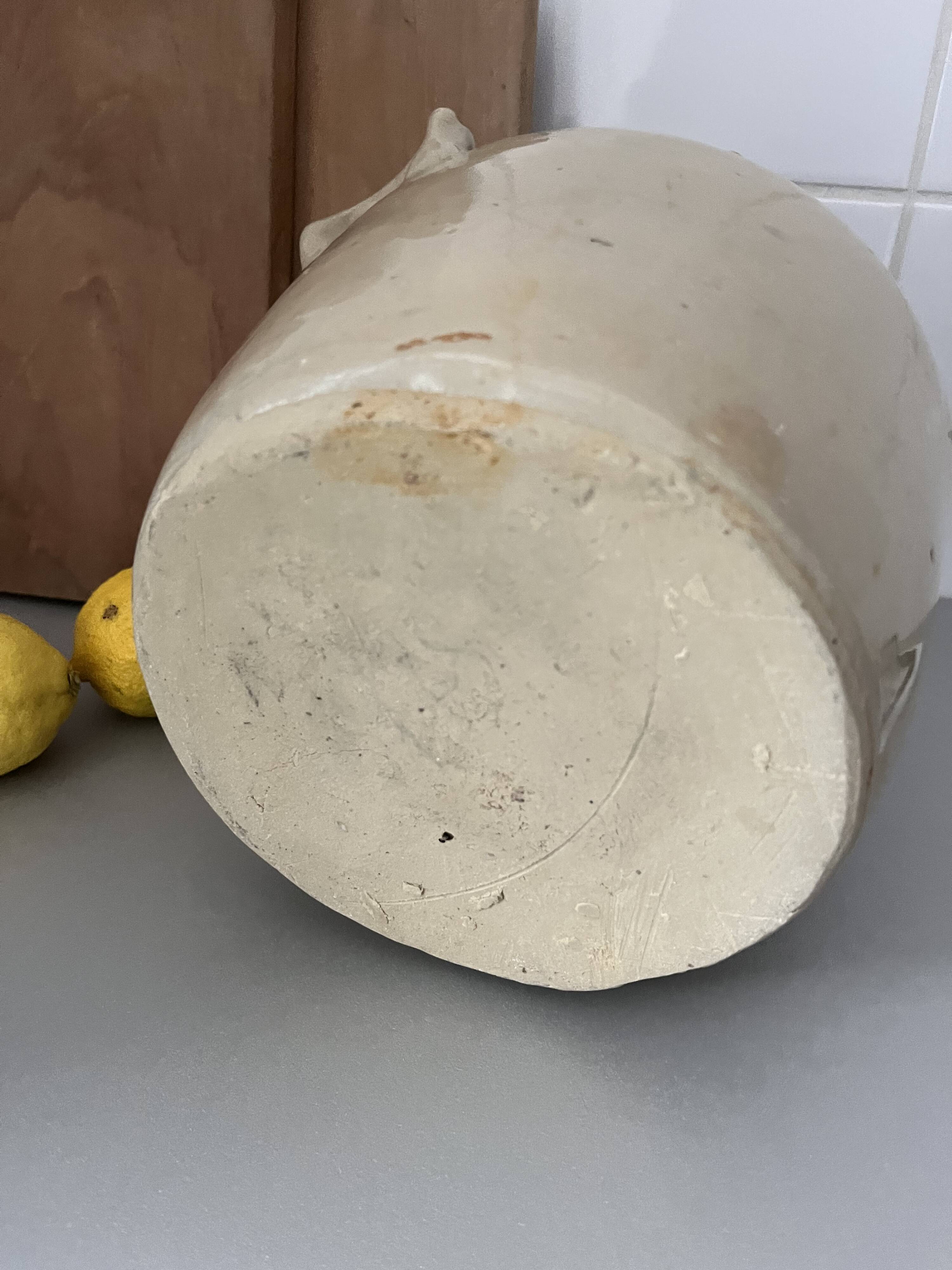 Old Digoin stoneware grease pot