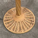 Large French rattan floor lamp, mushroom shade, vintage wicker standing lamp