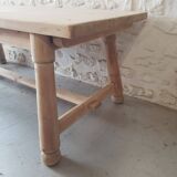 Large farm table by Georges Robert in solid pine