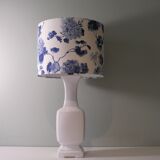 White mid-century ceramic table lamp