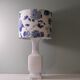 White mid-century ceramic table lamp