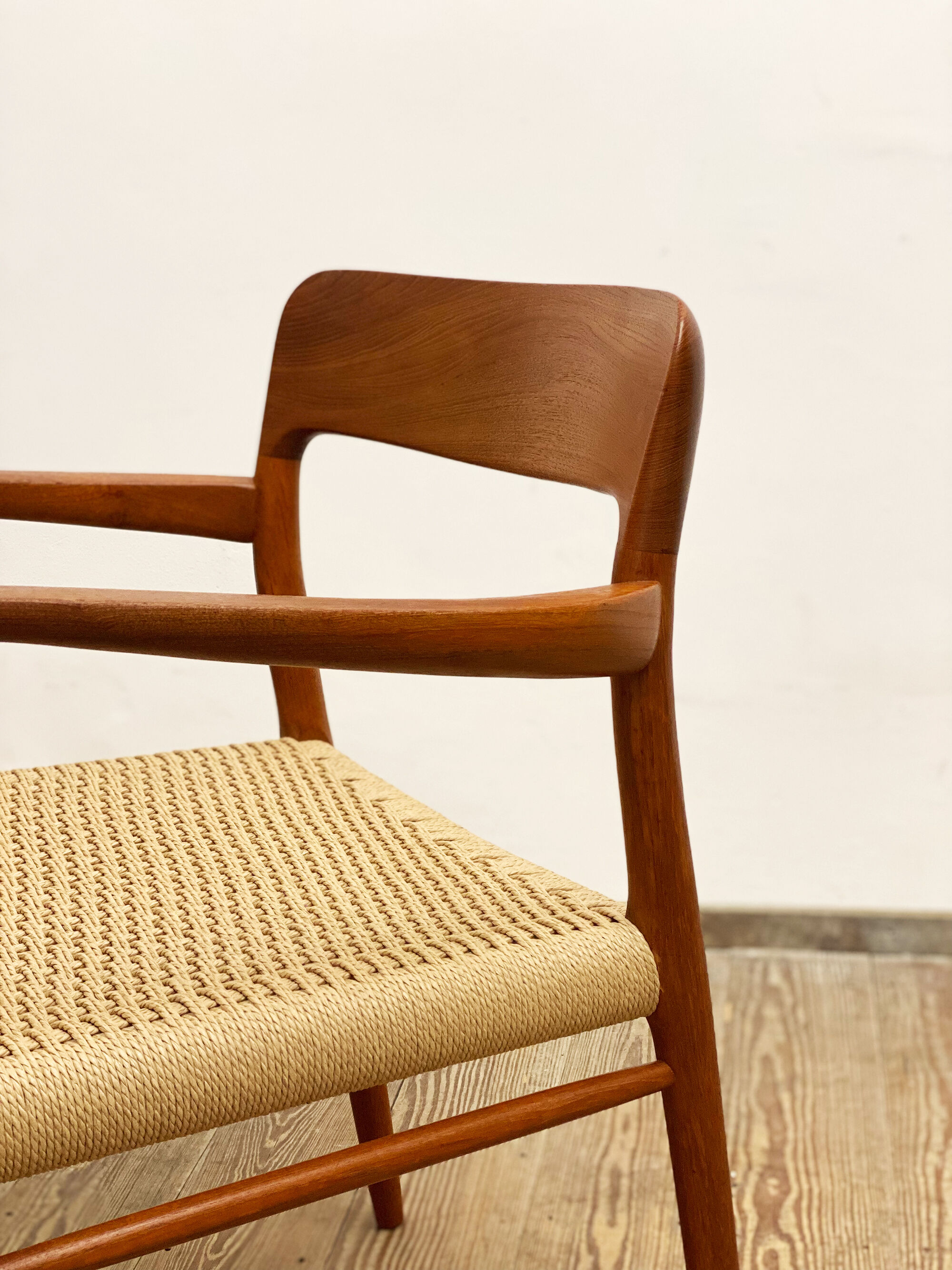 Mid century teak armrest chair by Niels O. Møller for J.L. Moller, Model 56, Denmark, 1950s