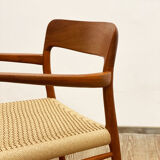 Mid century teak armrest chair by Niels O. Møller for J.L. Moller, Model 56, Denmark, 1950s