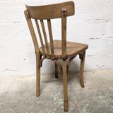 Antique curved wooden bistro chair