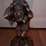 A side table carved from a gnome