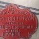 Red farm comic plate