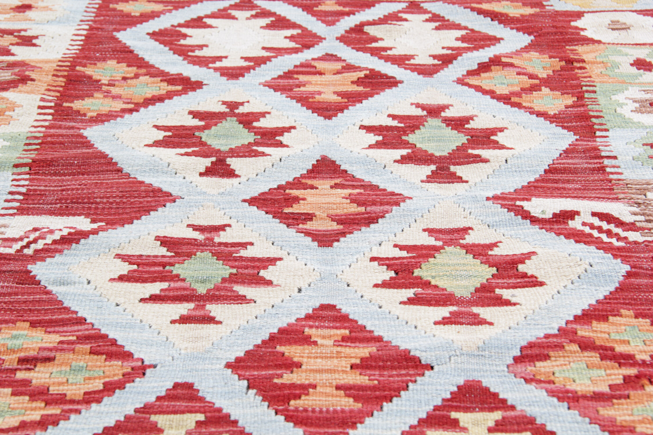 Flat-woven area rug kilim 90x119cm