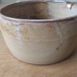 Glazed stoneware fondue pot