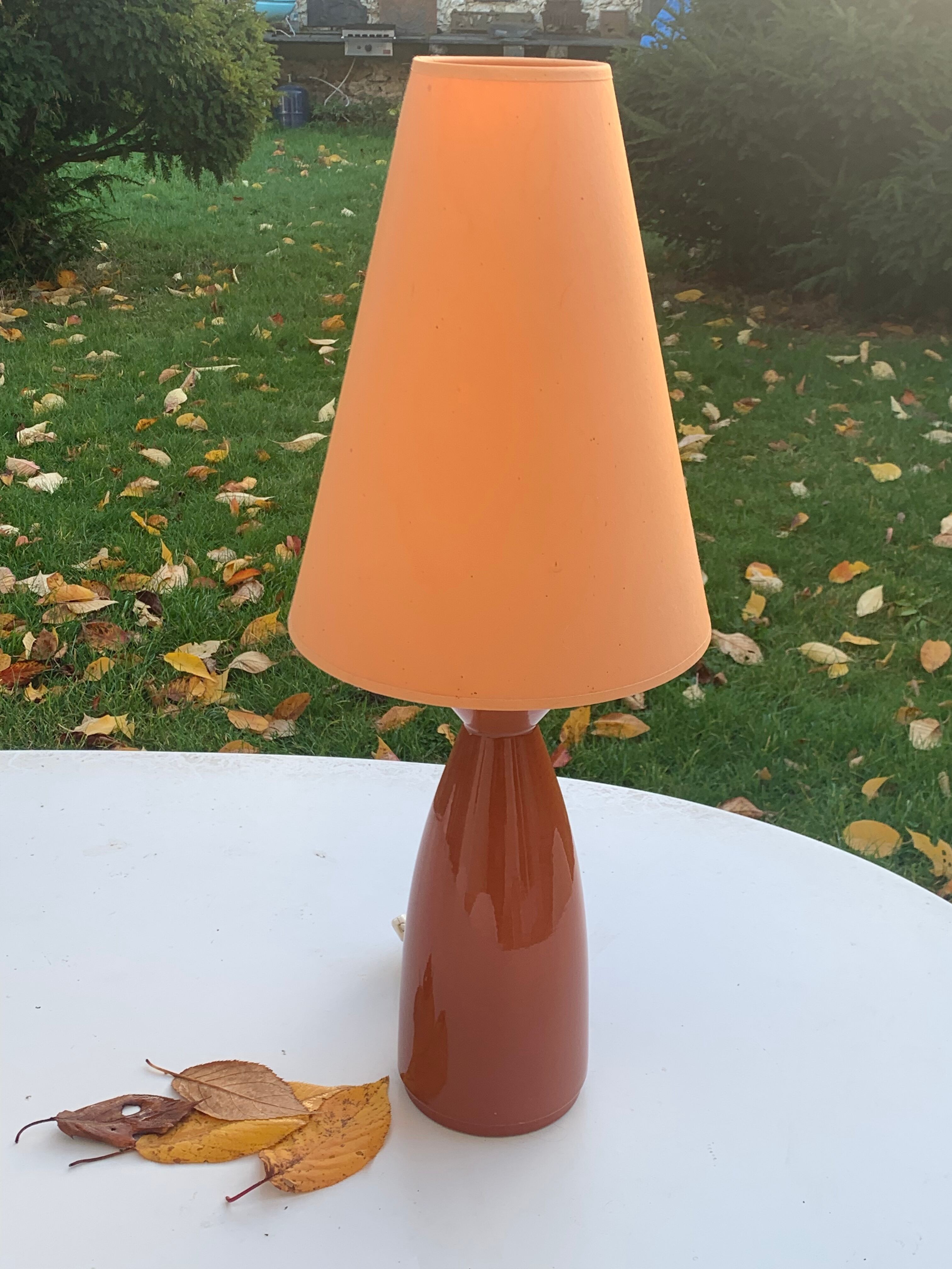 Albret lamp in ceramic glazed terracota vintage and design