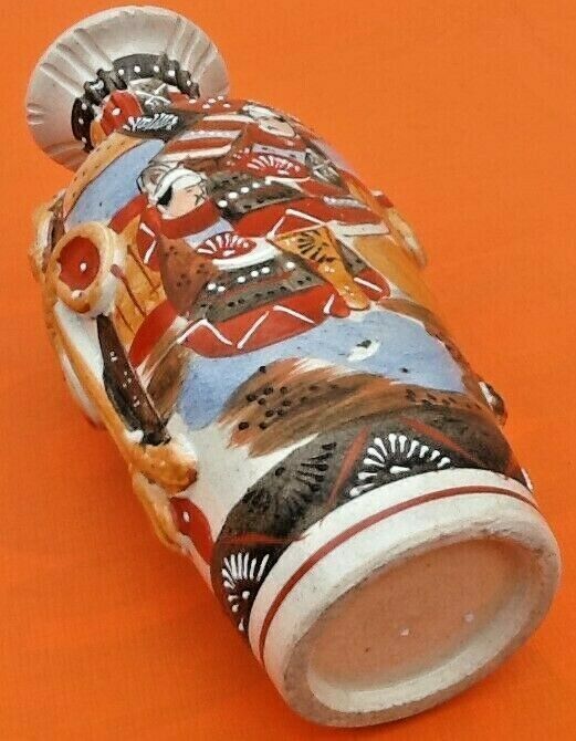 Satsuma Vase with Neck Japanese Ceramic