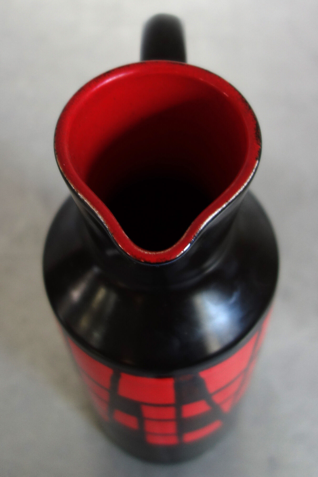 Ceramic handle pitcher, Elchinger Manufacture - 50s