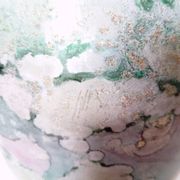 Large lacquered glass vase signed Jean-Noêl Bouillet