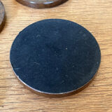 Wood and agate coasters