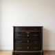 Napoleon III black and brass commode