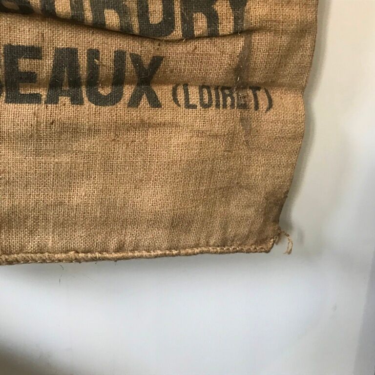 Authentic and old burlap bag 7 FARINE B.B