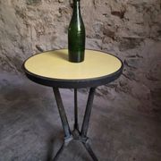 Table bistrot Art déco française REX avec plateau en bakélite, vers 1930