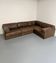 Modular corner sofa DS-76 in brown leather, designed by De Sede, 1980s.