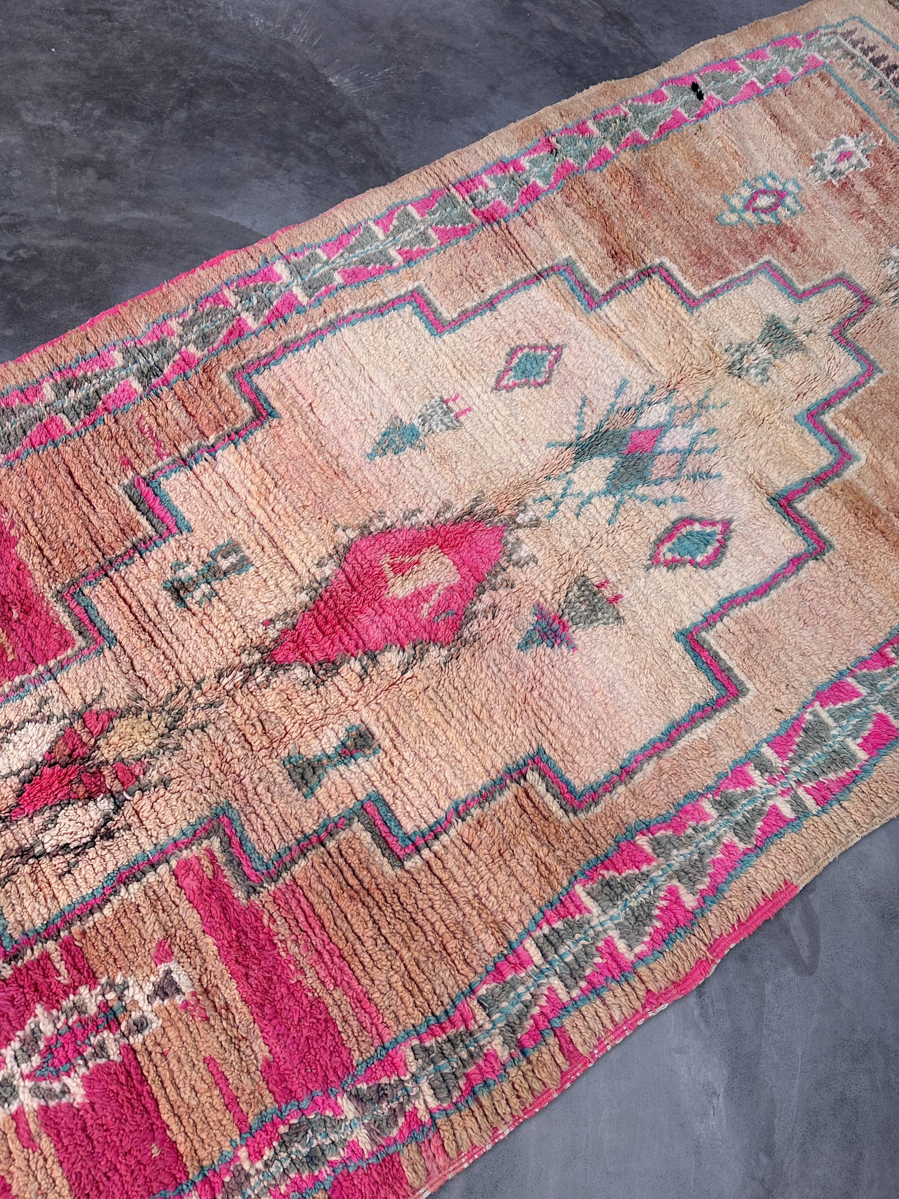 Tapis Marocain  Boujad coloré - 369 x 176 cm