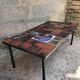 Vintage ceramic and metal coffee table