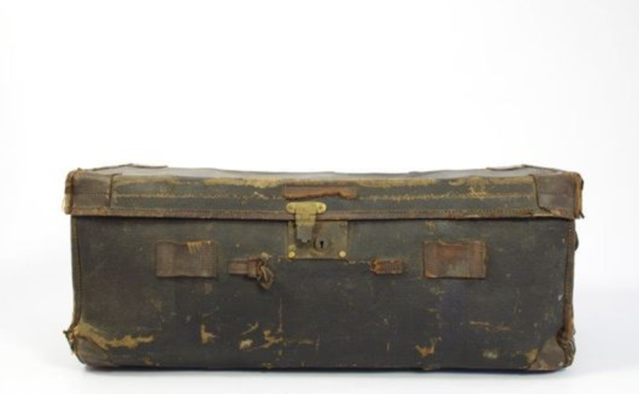 Vintage antique leather suitcase