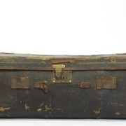 Vintage antique leather suitcase