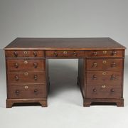 Mahogany partner desk English 19th century