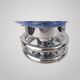 "Membrane" lamp by Toni Zuccheri in blue glass and chrome from Murano year