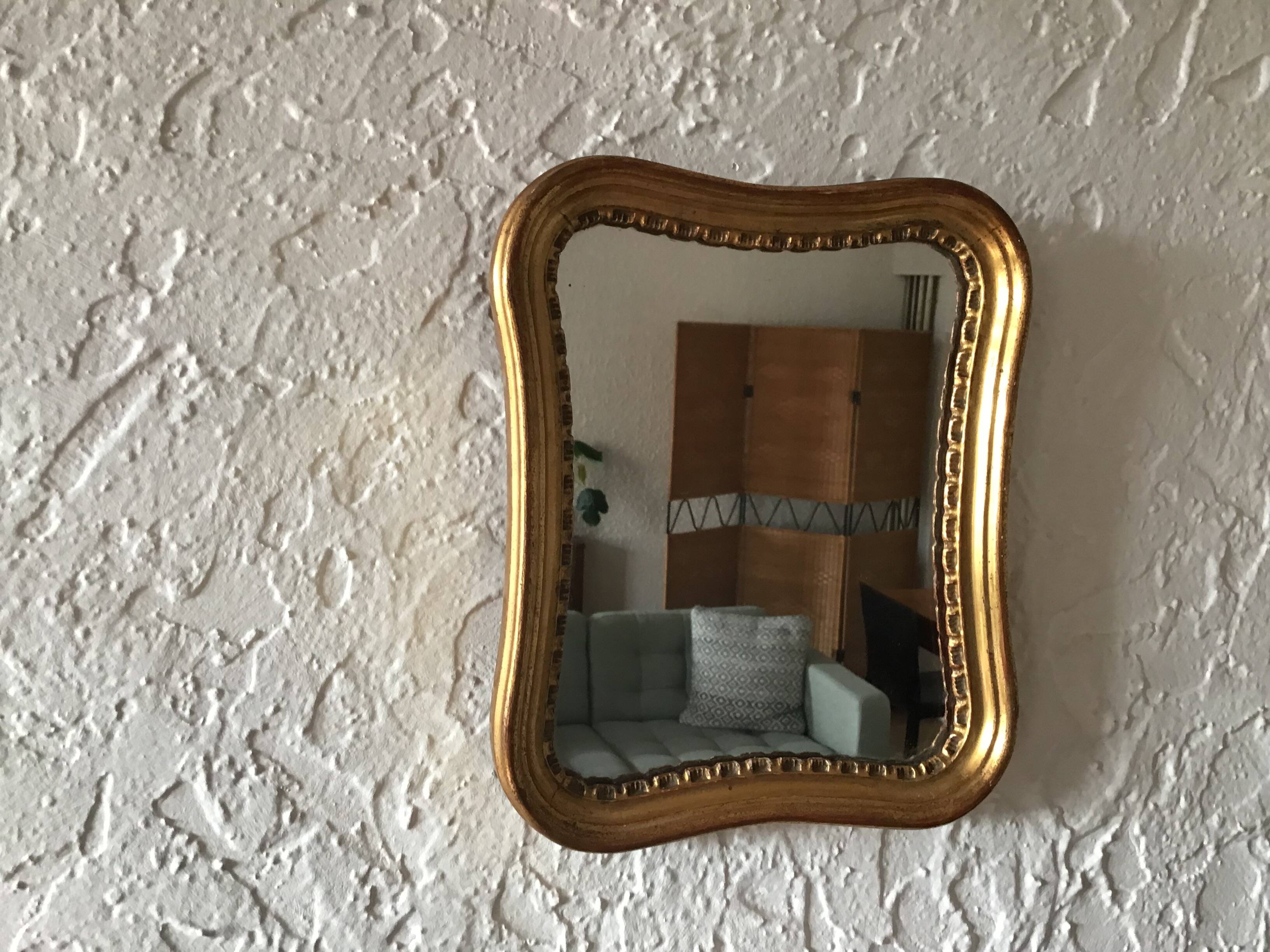 Old gilded wood mirror