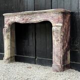 Regency Fireplace in Violet Breccia Marble, 18th Century