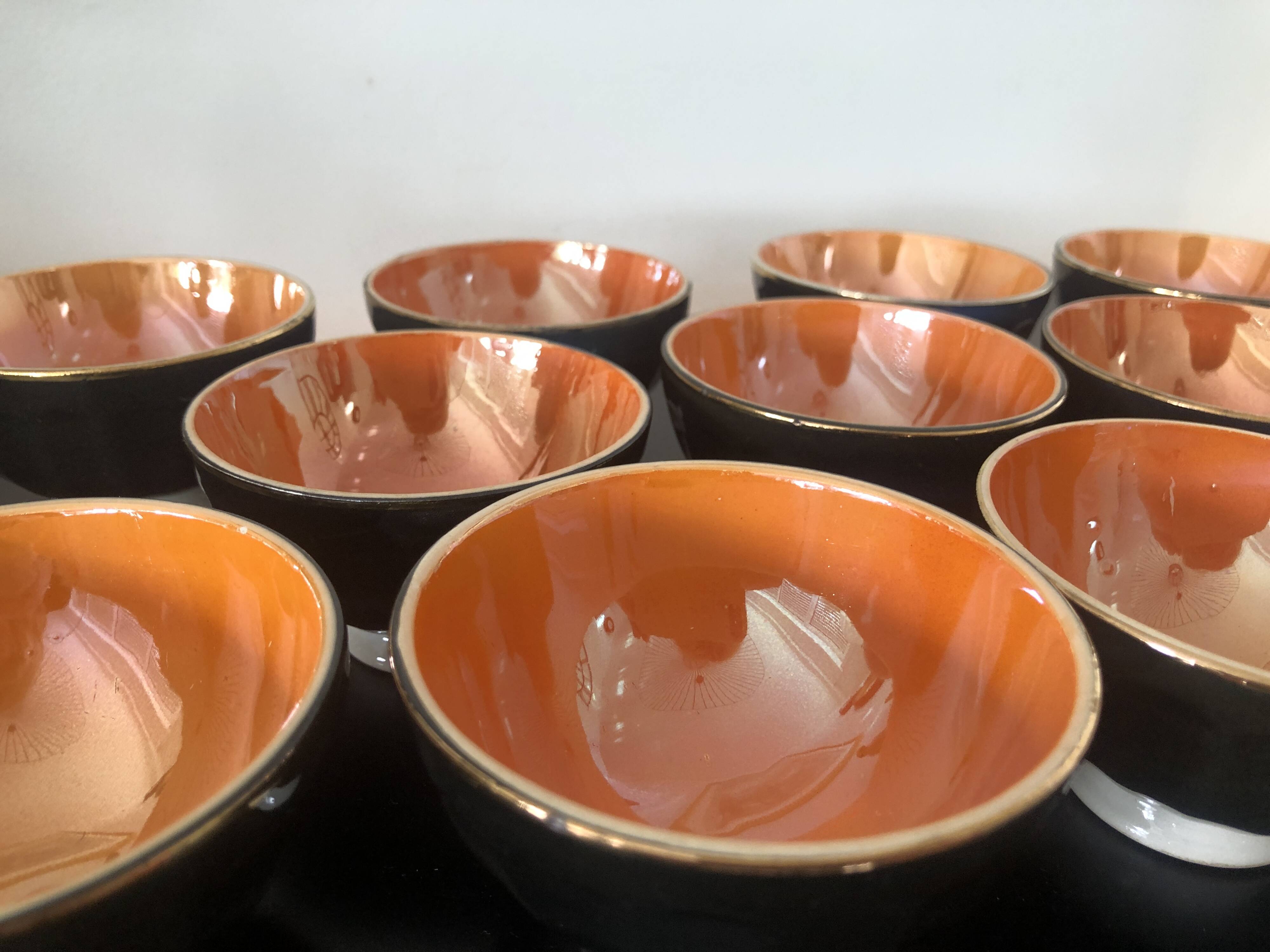 11 old Céranord Saint Amand Semi Vitrified bowls