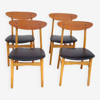 Série de 4 chaises scandinave "FARSTRUP" design -1960s