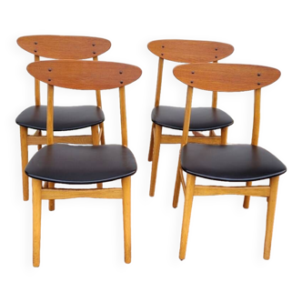 Série de 4 chaises scandinave "FARSTRUP" design -1960s