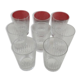 Set of 8 Baccarat crystal cups, Nancy model.