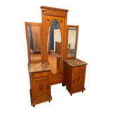 Wooden and marble dressing table