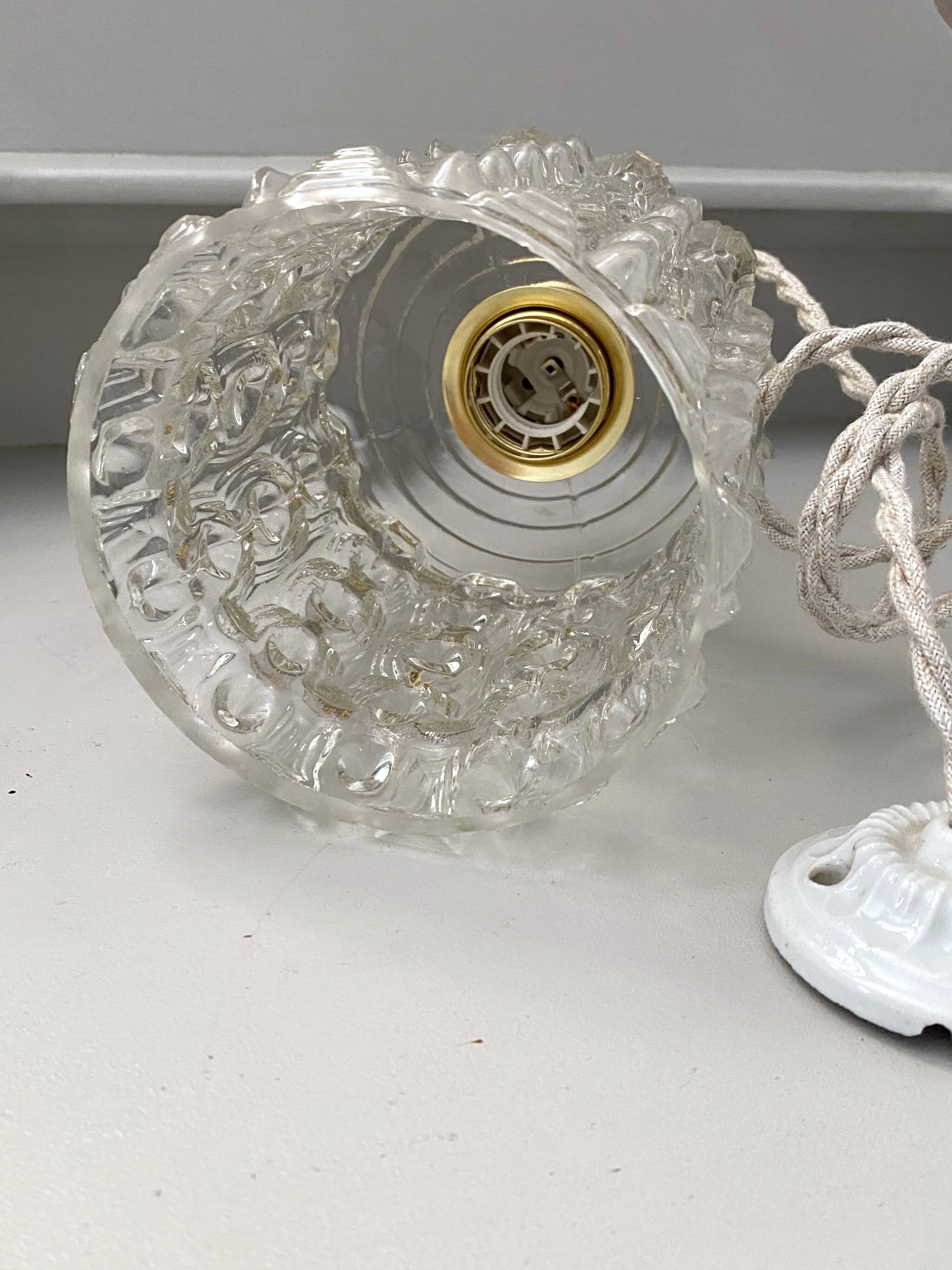 Suspension verre années 70