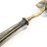 Absinthe spoon, brass, silver, Germany, early 20th century