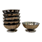 Set of 6 vintage stainless steel cups